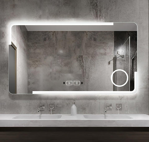 Rectangular LED-Lit Wall Mirror for a Modern and Chic Home Decor